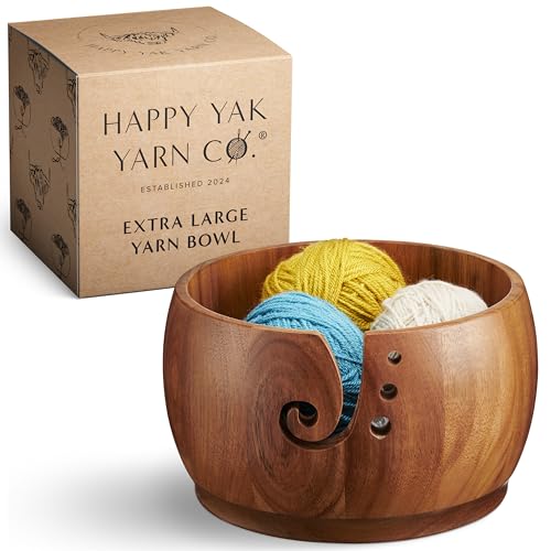Extra Large Yarn Bowl 9 x 5 (22.8cm x 12.7cm) - Large Bowl for Crochet Storage and Yarn Organisation for Crafters - Perfect Craft and Knitting Gifts
