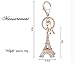 Yosoo Rhinestone Eiffel Tower Shaped Keychain, Cute Crystal Eiffel Tower Keyring, Pendants for Purse or Other Craft Project (Size: Approx 4.5 * 3.5cm / 1.77