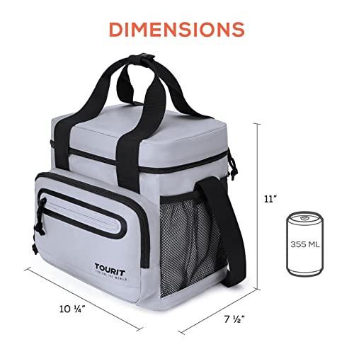 Tourit Large Lunch Bag 14L Insulated Lunch Box Lunch Cooler For Men Work, Gray #TOP1
