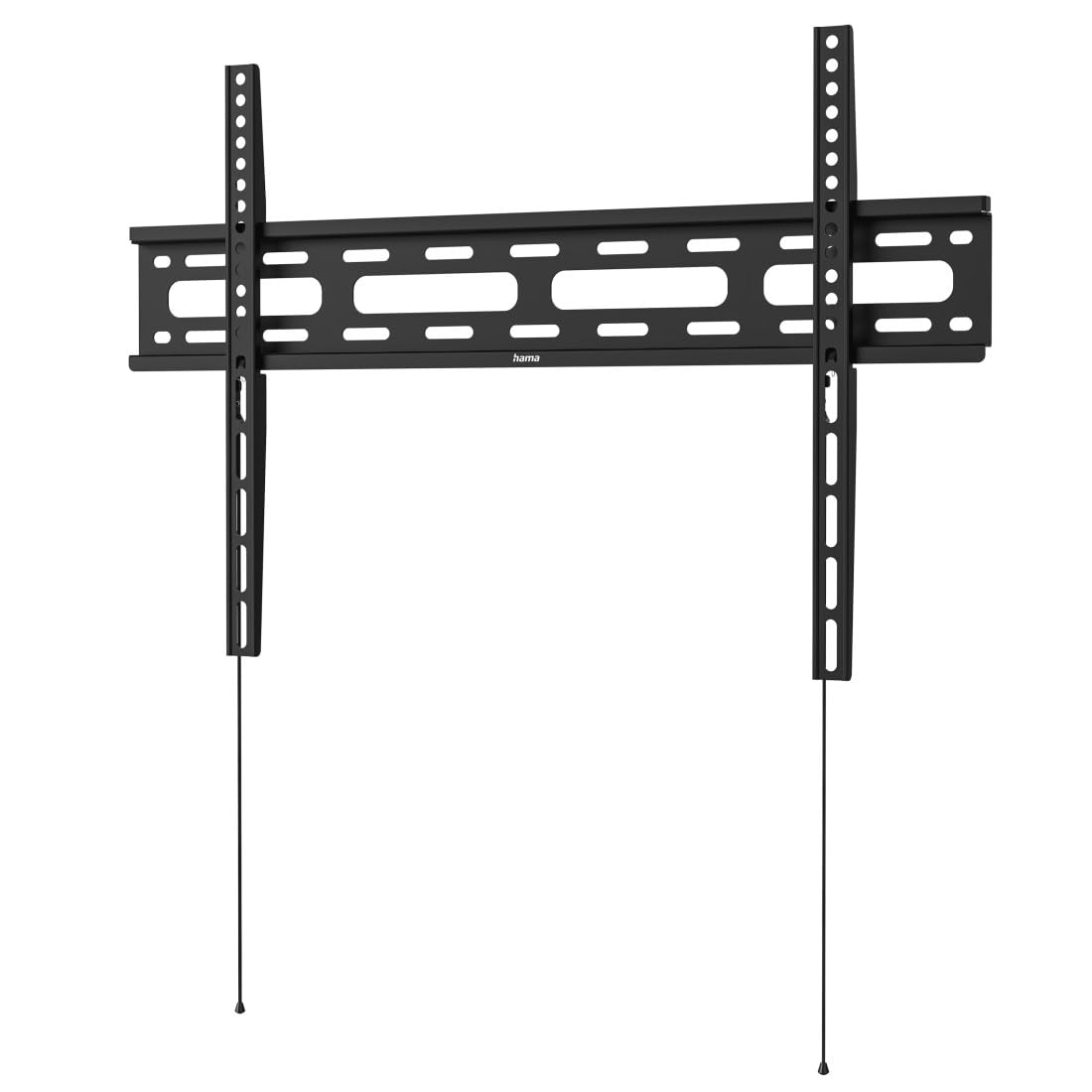 Hama TV Wandhalterung, starr (TV Wandhalterung 32-75 Zoll, VESA 50x50 bis VESA 600x400, bis 40kg, extra flach, mit Fischer-Dübeln) schwarz