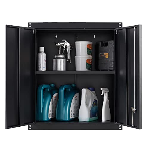 GREATMEET Metal Storage with Lock and Doors,Steel Garage Wall