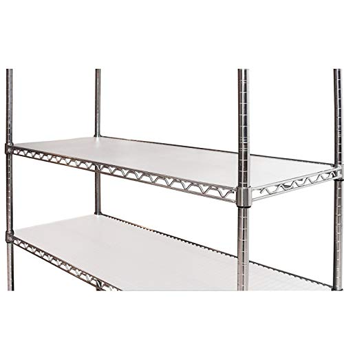 Slendor Wire Shelf Liner 14" x 30" Value Pack of 5 Flat Heavy Duty Waterproof Non-Adhesive Industrial Strength Plastic Mats for Tier Shelving Unit, Transparent