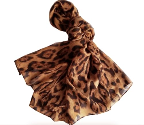 Secret for Longevity Extra Large Long Black Brown Tan Camel Caramel Ocelot Leopard Cheetah Animal Print Scarf Wrap Shawl Pashmina Sarong 35" x 70" inches2