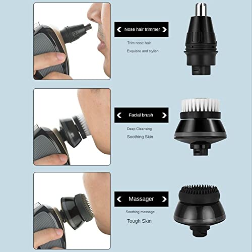 The-Perfect-Part-5-in-1-Rotary-Electric-Razor-Bald-Head-Shaver-4D-Rechargeable-and-Cordless-Beard-Trimmer-Includes-Skull-Shaver-Clippers-Nose-Hair-Trimmer-Face-Scrubber-Facial-Cleansing-Brush