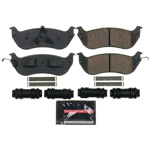 Image of PowerStop Rear Brake Pads for Ford Crown Victoria 1996-02 |Lincoln Town Car 1996-02 |Mercury Grand Marquis 1996-02 - Z23 Carbon-Fiber Ceramic Brake Pads with Installation Hardware, Z23-674