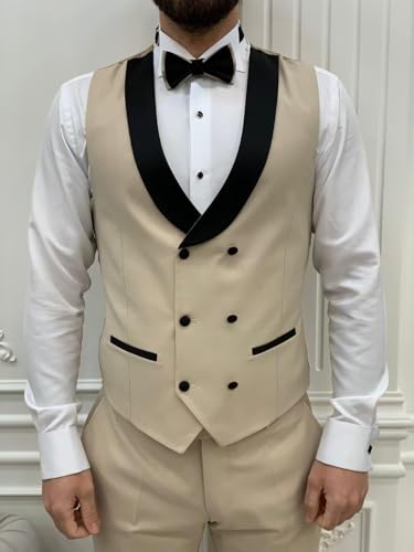 Sxfashbrd Men's Suits Jacket Slim Fit 3 Piece Set Blazer Jacket Dalily Business Tuxedo Groomsmen Casual for Wedding4