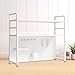 Bothyi Desk Shelf Desktop Display Rack Book Holder Space Saving Stable 2 Tier Bookcase Storage Rack Desk Hutch for Home Office Dorm, 115cmx20cmx98cm