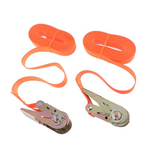 LIFKOME 1Pair Heavy Duty Lashing Strap Cargo Tie Down Strap with Metal Buckle Versatile Ratchet Straps for Trucks Trailers Luggage and More