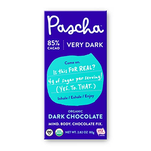 Pascha Organic Dark Chocolate Bars, 85% Cacao, Utz, Gluten Free & Non Gmo, 2.82 Oz (Pack Of 10) #TOP1