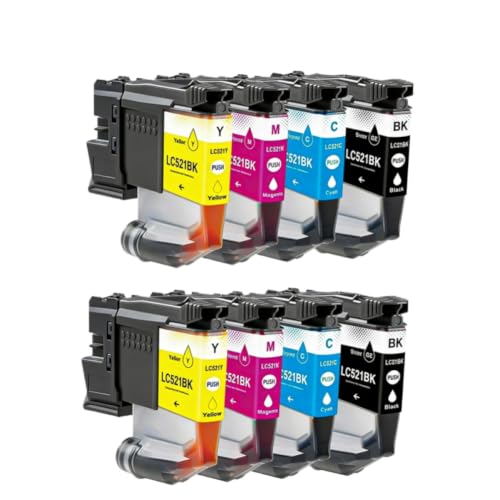 Cartouche d'encre DCP-J1460W compatible LC521 lot de 2 sets pour grands volumes