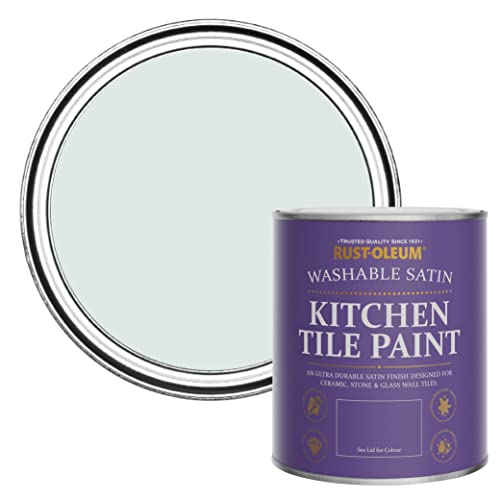 Rust-Oleum Blue water resistant Kitchen Tile Paint in Satin Finish - Marcella 750ml