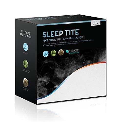 SLEEP TITE FIVE-5IDED Hypoallergenic Pillow Protector Set With OMNIPHASE and TENCEL - 100%