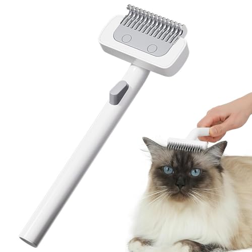 Cat Dog Brush for Long Haired Cats, Cat Grooming Brush for Shedding Undercoat Rake Dematting Comb for Removing Loose and Matted Fur, Knots and Tangled Hair