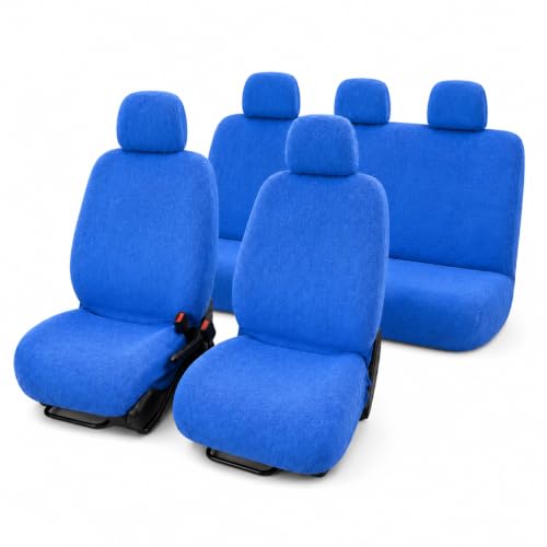 Image of JK Curtains Universal Fit Car Seat Cover Towel for 5 Seater Cars | Soft Plush Fabric Front & Rear Seat Covers with Headrest Covers | Full Seat Coverage | Washable & Reusable | Car Seat Protector