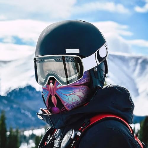 Balaclava de Mariposa Morada para Hombres y Mujeres con Protección Solar Transpirable y Cubierta Total para Senderismo, Ciclismo, Correr, Conducción miniatura 5