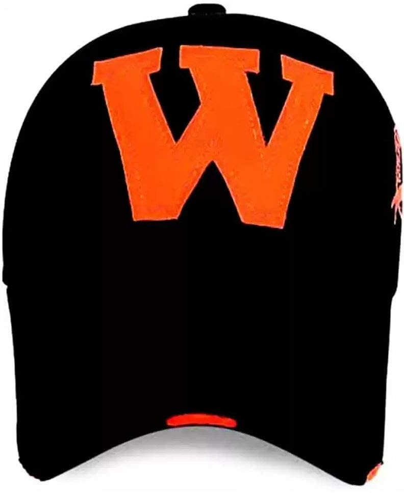 Sponsored Ad - Stylish Cotton Baseball Adjustable W Cap for Men/Women Unisex Baseball Cap Black-Orange