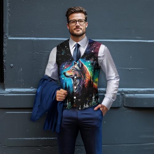 Mens Vintage Woven Cloth Suit Vest V Neck 4 Buttons Casual Waistcoat Tuxedo Vests for Men for Wedding Groomsmen3