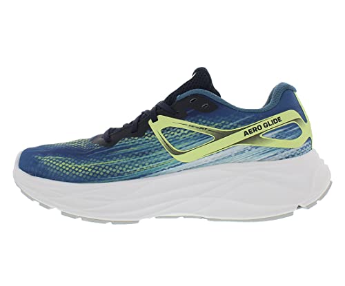 Salomon Aero Glide Mens Shoes Size 9.5, Color: Blue Ashes/Dark Sapphire/Sunny Lime-Blue4