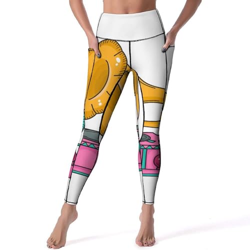 Legging femmes phonographe anti glissement pantalon de sport yoga s