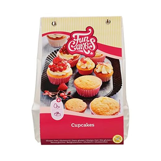 FunCakes Mix für Cupcakes, Glutenfrei: Einfach zu verwenden, perfekt gleichmäßige Cupcakes, Mini Cupcakes oder Loaf Cakes, Vanillegeschmack, Konditorqualität, Halal zertifiziert, 500g