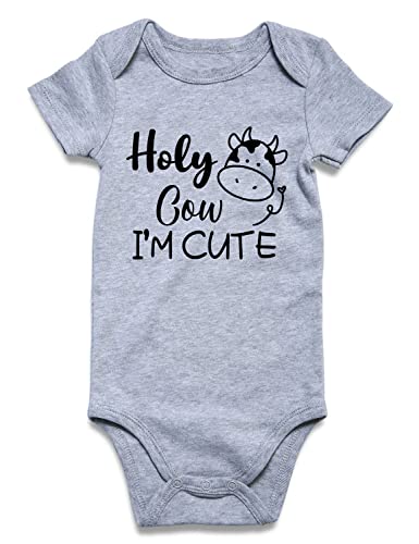 Image of UNICOMIDEA Baby Boys Girls Romper Letter Printed Newborn Outfit Short Sleeve Bodysuits 0-12 Months