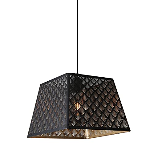 Abat-jour cage noire suspension réglable pour en finir avec l'éclairage terne