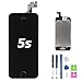 Hoonyer Für iPhone 5s/se Display ersatzbildschirm LCD Touchscreen Display vorinstallierte frontkamera näherungssensor Reparatur kit komplette ersatzbildschirm mit Werkzeug (Schwarz) …