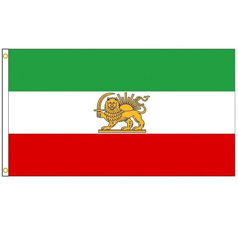 Casiler Women's Style2 3 X 5 Ft Iran Flag Historic Persian Flags – Vivid Colour And Fade Resistant – Sun Iran National Flags, Polyester Iranian Flag