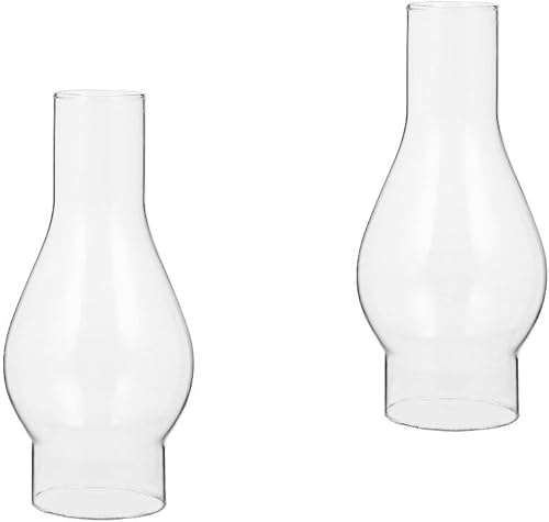 Miniatura 10 de DOITOOL 3 unids lámpara de aceite chimenea base de 3 pulgadas, chimenea superior prensada de vidrio transparente para lámparas de estilo aceite y