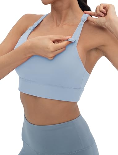 Image of Foucome Nursing Bras for Breastfeeding Racerback Maternity Sports Bra Workout Yoga Pregnancy Bra