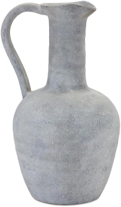 Melrose International Grey Pitcher Vase 12" H - Image 3