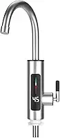 Torneira Elétrica Para Cozinha Banheiro Com Visor de Temperatura Regulagem e Giratória 360° Aço Inoxidável 110V(220V regulagem)