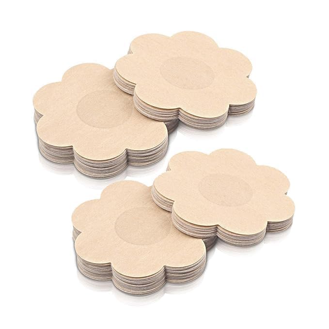 40 Pcs Nipple Covers Disposable Nipple Breast Covers for Women Breast Pasties Nipple Cover Sticker Flower Shape(20 Pairs)-image-29