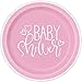 Unique Party- Assiettes en Carton Écologiques-23 cm-Baby Shower à thème Cœurs Roses-Paquet de 8, 73365EU, Multicolour