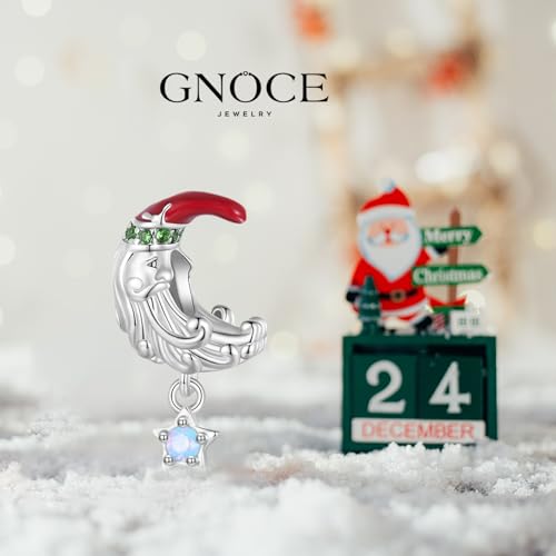 Image of GNOCE Christmas Charm Silver Plated & Sterling Silver Bracelet Gift