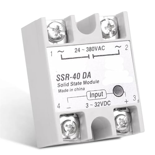 Relais statique SSR 40 DA industriel 3-32V CC en lot de 5 pièces de rechange