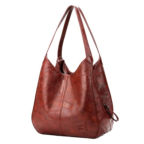 Image of HUGGI Hobo Bags for women | Faux Leather Material with improve strap & zipper | Elegant hand bag for women in office, function | 33 x 12 x 32 cm