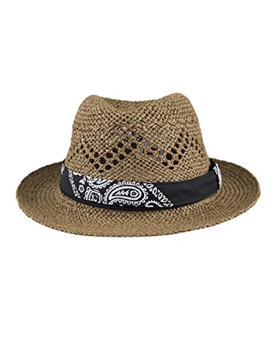 Levi's Men's Classic Fedora Panama Hat Summer Vacation, Brown Packable, Large-X-Large #TOP1