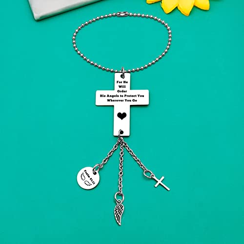 Bible Verse Car Interior Decoration Gifts Religious Hanging Ornament For Men Faith Christian Gifts For Her Him Rearview Mirror Pendant Bible Gifts Easter Prayer Gift Mother's Day #TOP3