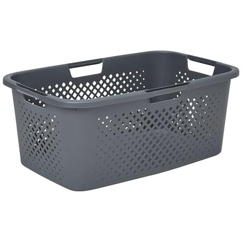 Sundis Laundry Basket-Pixel Effect That Allows Aeration of Your Clothes and Ergonomic Handles in The 4 Sides for Easy Movement, Grey, 40L Cover