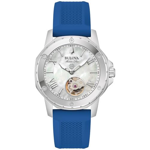 Bulova Ladies' Marine Star Automatic Stainless Steel Case and Blu...