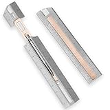 Titaner Mix 3.0 Titanium EDC Versatile Ruler - Metric/Imperial Dual Scale, Built-in Mini Pen & Slide Rule,Compact Pocket Size,Retractable Caliper for DIY/Engineer/Architect