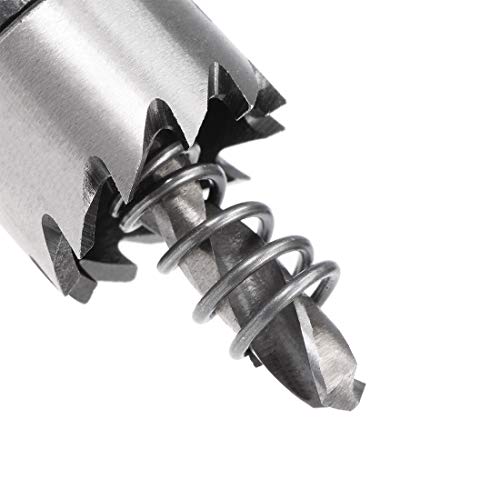 sourcingmap 2 Pcs 18mm HSS Drill Bit Hole Saw for Stainless Steel Metal Alloy Wood, Silver with Black Accents, 18x13mm - Image 3