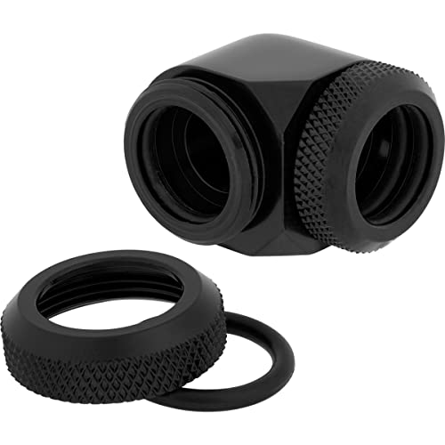 Hydro X Series XF Hardline 90° 14mm OD Fitting Twin Pack — Black