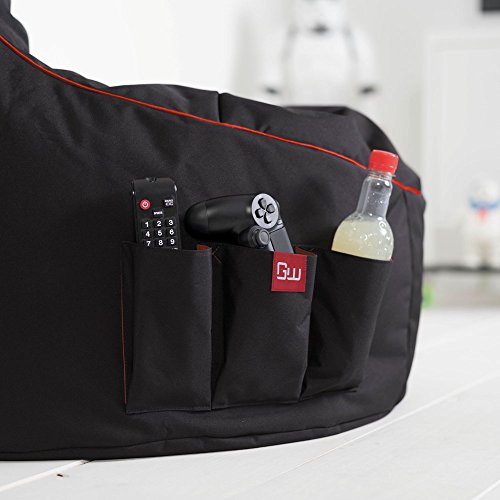 GAMEWAREZ Crimson Thunder 2.0 Bundle – Set aus Gaming-Hocker und Gaming-Sitzsack mit Rückenlehne zum Zocken, praktische… – Bild 6