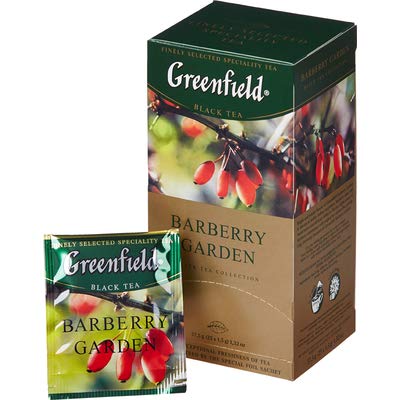[2 PACK] black tea Greenfield barberry garden Beverages Grocery Gourmet Food [25 of tea bags in 1 PACK]