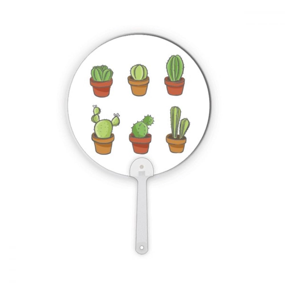 Illustration cactus en pot éventail rond en plastique, le cadeau déco idéal