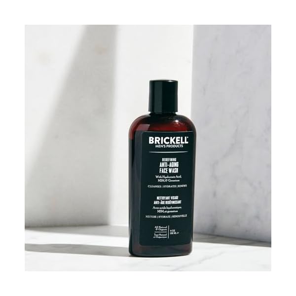 Brickell Men's Neu Definiertes Anti-Aging-Gesichtswaschmittel für Männer, Natürlich und Bio, Schäumendes Gel-Gesichtswaschmittel zur Reduzierung von Zeichen der Hautalterung (Parfümiert, 118 ml) – Bild 4