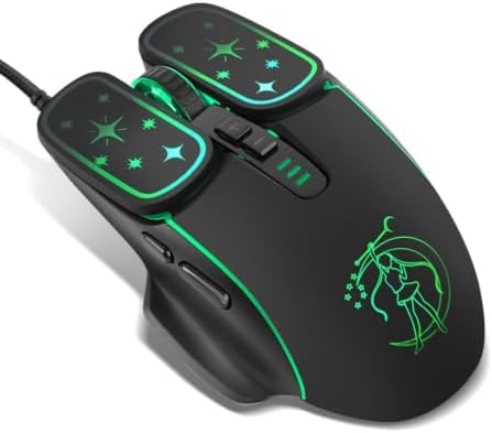 TukeSM 7200DPI Mute RGB Luminous Desktop Wired Gaming Mouse (Wired Black) - 1