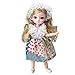 SM SunniMix 13 Giunto Mobile 20 cm 1/8 Bambola BJD con Vestito e Scarpe Parrucca Capelli Fashion Princess Doll Ball Joint Play Doll Dress Up for Kids Girl , bionda